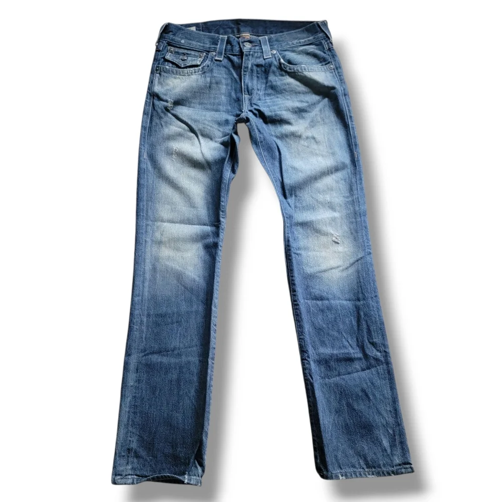 True Religion 100% Cotton Men's Ricky Relaxed Straight Jeans Size 31‎